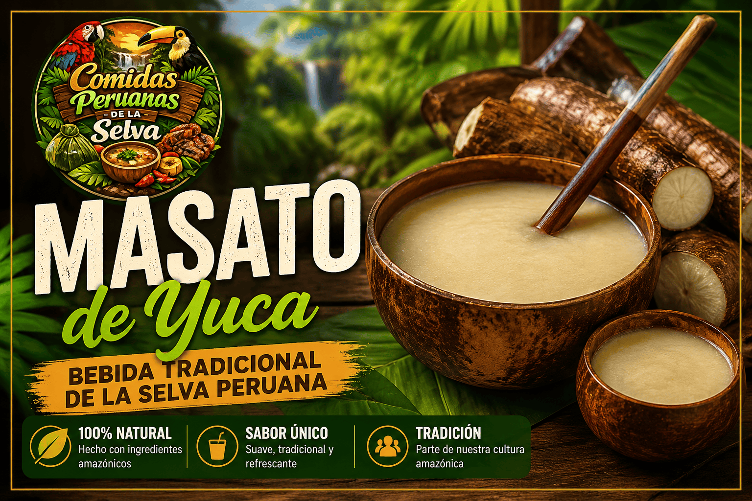 Masato de yuca bebida tradicional de la selva peruana